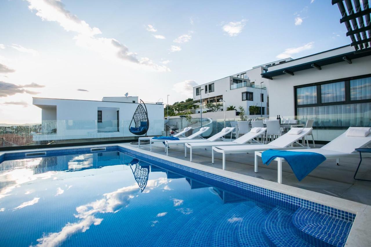 Holiday Home Olive Exclusive - 8 People, Heated Pool, Okrug Gornji, Sea View Trogir Exterior photo