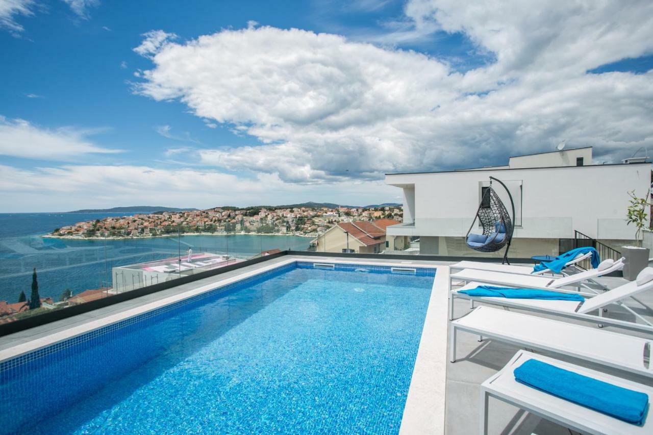 Holiday Home Olive Exclusive - 8 People, Heated Pool, Okrug Gornji, Sea View Trogir Exterior photo
